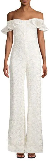 'Edlyn' Off-the-Shoulder Jumpsuit, White
