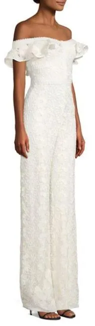 'Edlyn' Off-the-Shoulder Jumpsuit, White