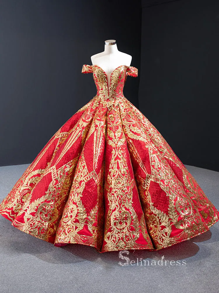 Off-the-shoulder Applique Ball Gown Vintage Long Evening Formal Gowns GRB026