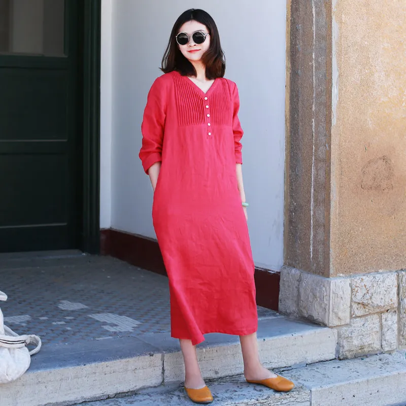 Red Women Dresses Casual Summer Women Dresses Long Women Dresses MDYP9759