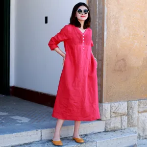 Red Women Dresses Casual Summer Women Dresses Long Women Dresses MDYP9759